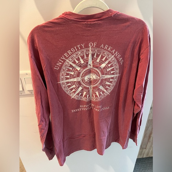 University of Arkansas Comfort Colors Long Sleeve Tee - Picture 5 of 7